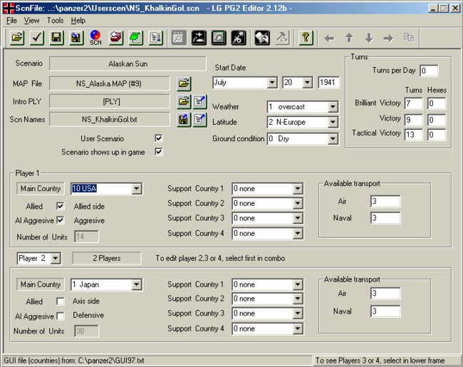 Scenario Form : Note the easy navigation and combo boxes for data entry, etc.